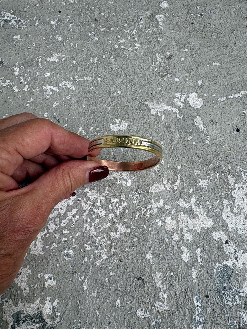 Sabona 3 tone cuff bracelet
